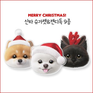크리스마스 산타 슈가캣&amp;캔디독 아크릴톡 9종(주문제작)