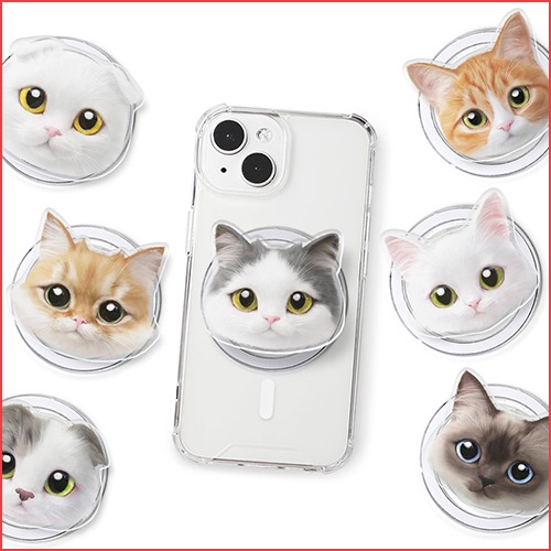 슈가캣&amp;캔디도기 고양이vol.1 마그네틱톡 단품(플레이트 포함)