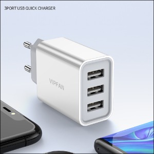 VIPFAN K3 3포트 USB 고속 충전기