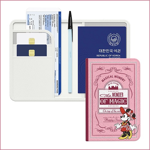 디즈니 빈티지 매직북 해킹방지 여권 케이스